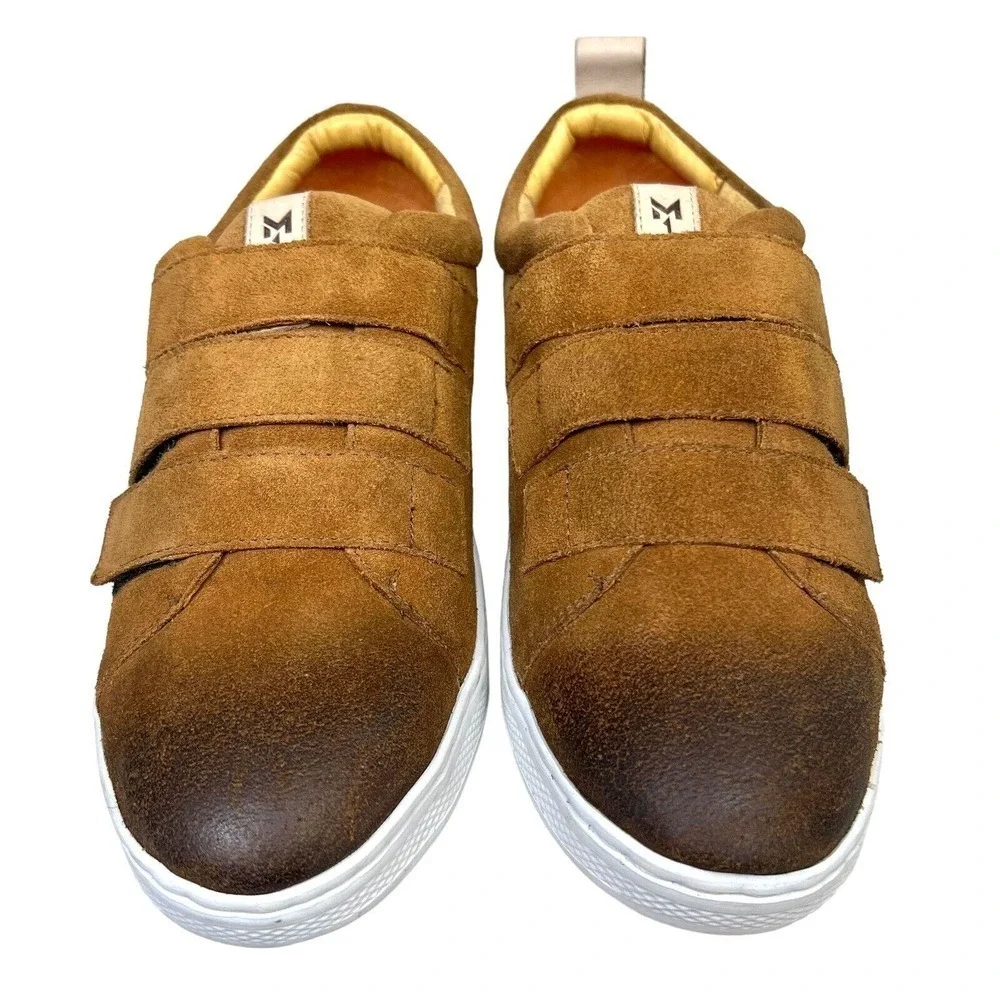 Sandro Moscoloni M180 Hurley Sneaker Brown Suede Low‎ Top Laceless Men Size 9D